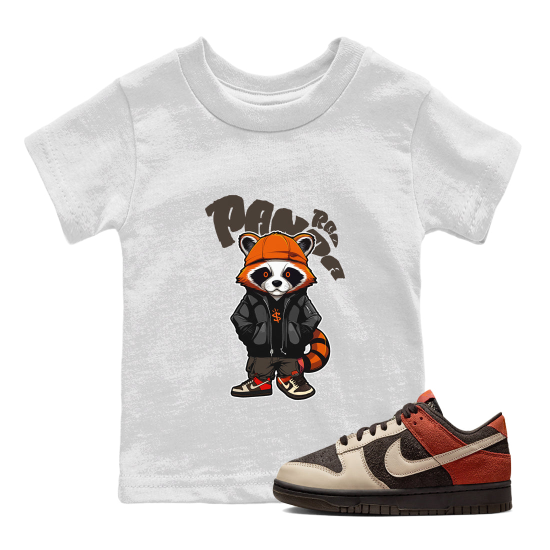 Dunk Red Panda shirt to match jordans Bastard Red Panda sneaker tees Nike Dunk LowRed Panda Drip Gear Zone Baby Toddler White 1 T-Shirt