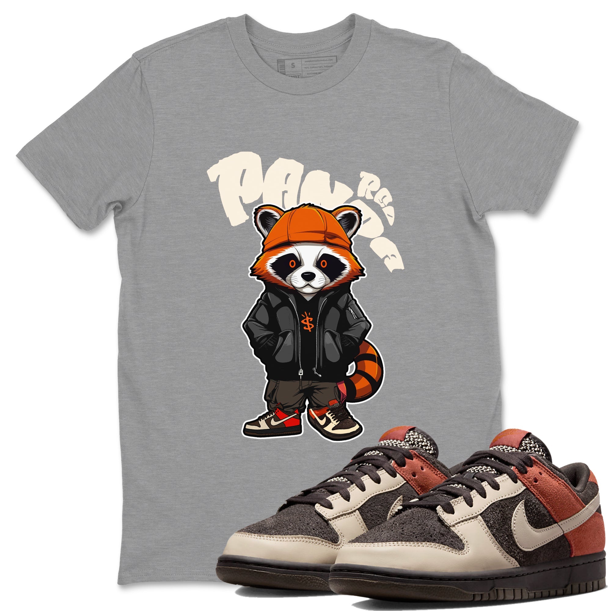 Dunk Red Panda shirt to match jordans Bastard Red Panda sneaker tees Nike Dunk LowRed Panda Drip Gear Zone Unisex Heather Grey 1 T-Shirt