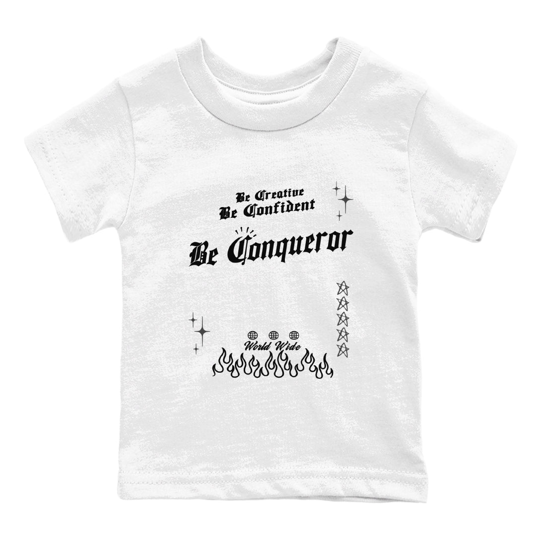 12s Black Wolf Grey shirts to match jordans Be Conqueror sneaker match tees 12s Barons match shoes to clothes Drip Gear Zone Youth Baby White 2 tee