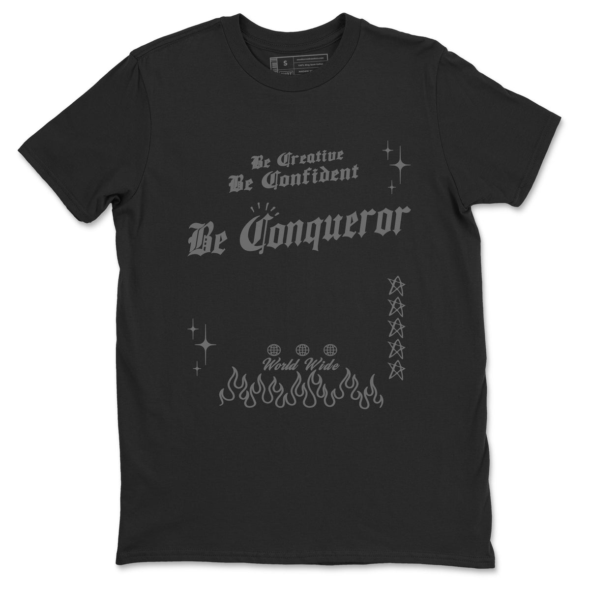 12s Black Wolf Grey shirts to match jordans Be Conqueror sneaker match tees 12s Barons match shoes to clothes Drip Gear Zone unisex cotton Black 2 shirts