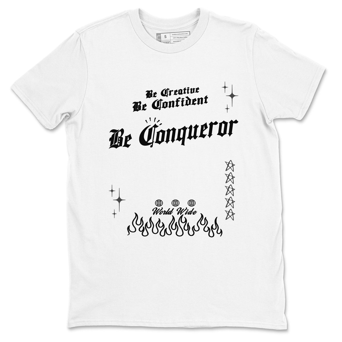 12s Black Wolf Grey shirts to match jordans Be Conqueror sneaker match tees 12s Barons match shoes to clothes Drip Gear Zone unisex cotton White 2 shirts