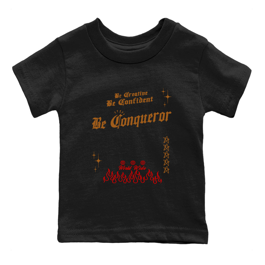 5s Archaeo Brown shirts to match jordans Be Conqueror sneaker match tees Air Jordan 5 Archaeo Brown match shoes to clothes Drip Gear Zone Youth Baby Black 2 tee