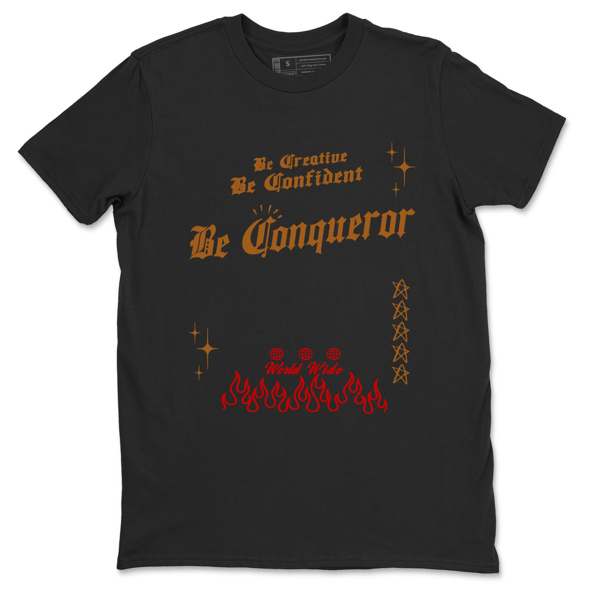 5s Archaeo Brown shirts to match jordans Be Conqueror sneaker match tees Air Jordan 5 Archaeo Brown match shoes to clothes Drip Gear Zone unisex cotton Black 2 shirts