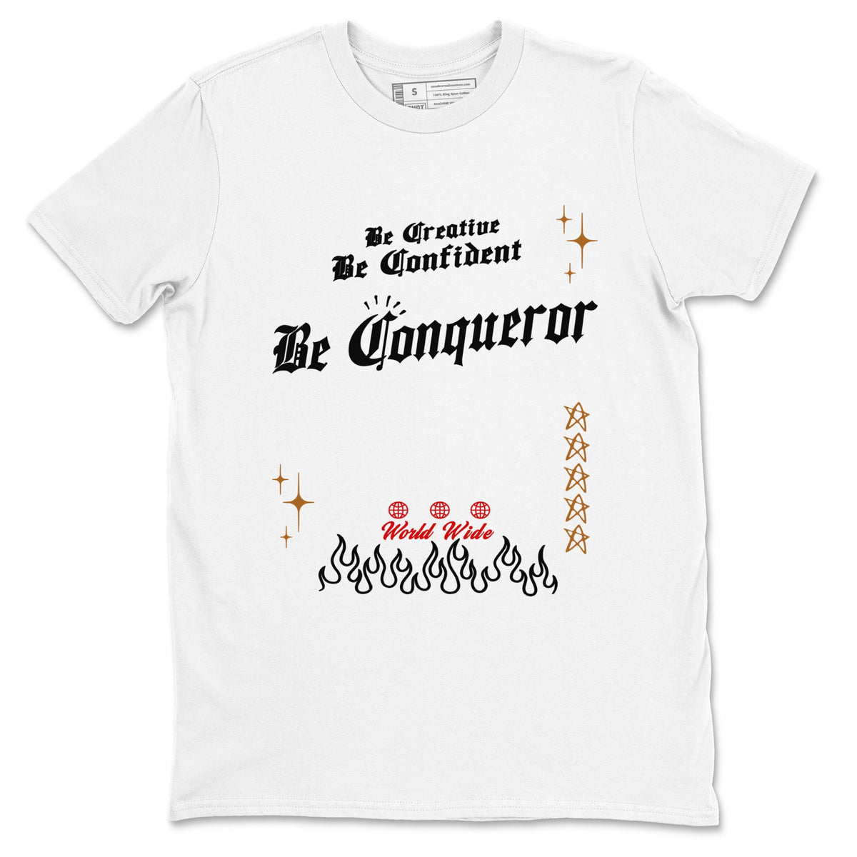 5s Archaeo Brown shirts to match jordans Be Conqueror sneaker match tees Air Jordan 5 Archaeo Brown match shoes to clothes Drip Gear Zone unisex cotton White 2 shirts