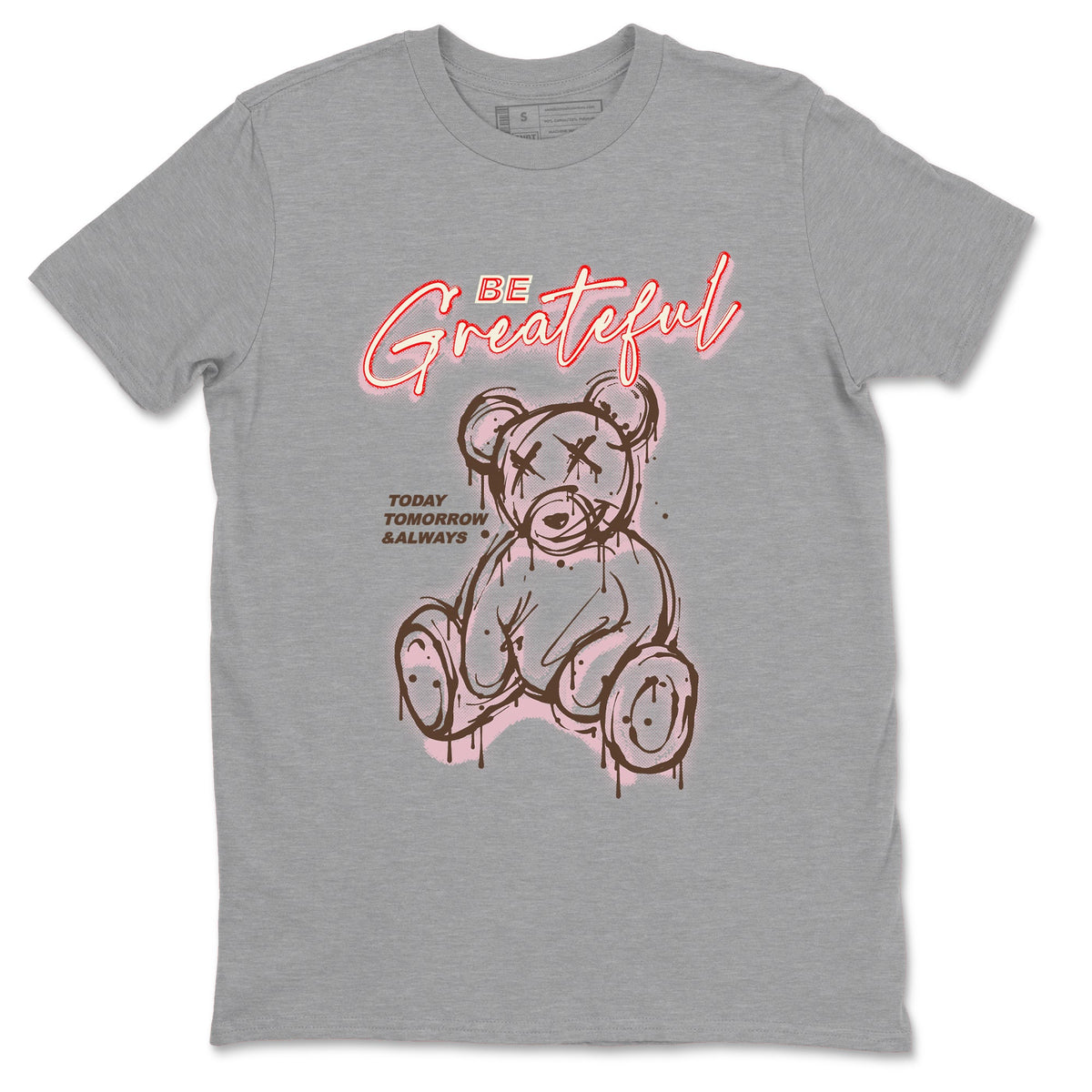 Dunk Cacao Wow And Pink Foam shirts to match jordans Be Grateful sneaker match tees Dunk Cacao Wow And Pink Foam Drip Gear Zone unisex cotton Heather Grey 2 crew neck shirts