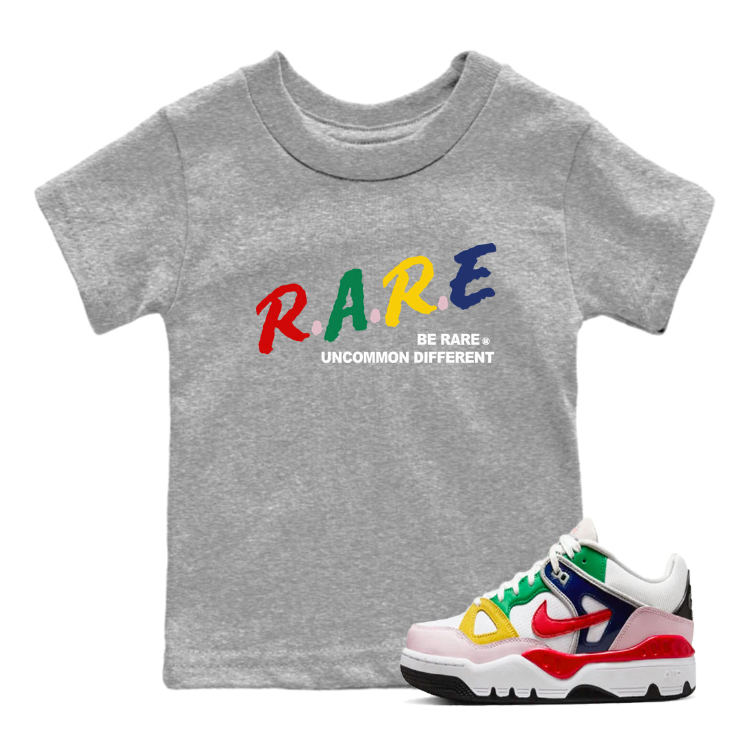 AF 3 Nigo shirtsto match jordans Be Rare Uncommon Different sneaker match tees Air Force 3 Low x Nigo Blue Void and Tour Yellow match shoes to clothes Drip Gear Zone Youth Baby Heather Grey 1 tee