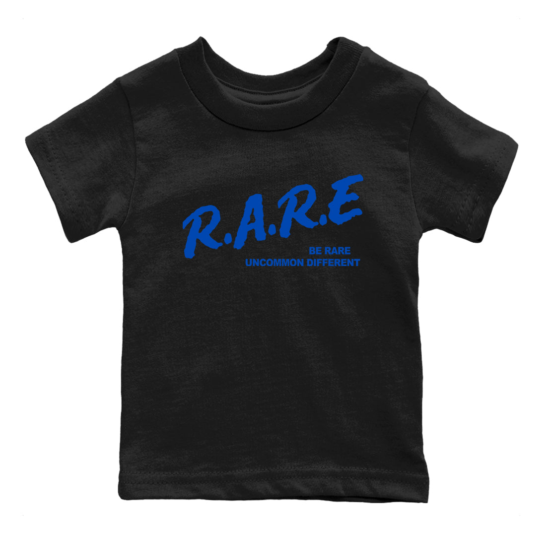 1s Game Royal shirts to match jordans Be Rare Uncommon Different sneaker match tees Air Jordan 1 Game Royal match shoes to clothes Drip Gear Zone Youth Baby Black 2 tee