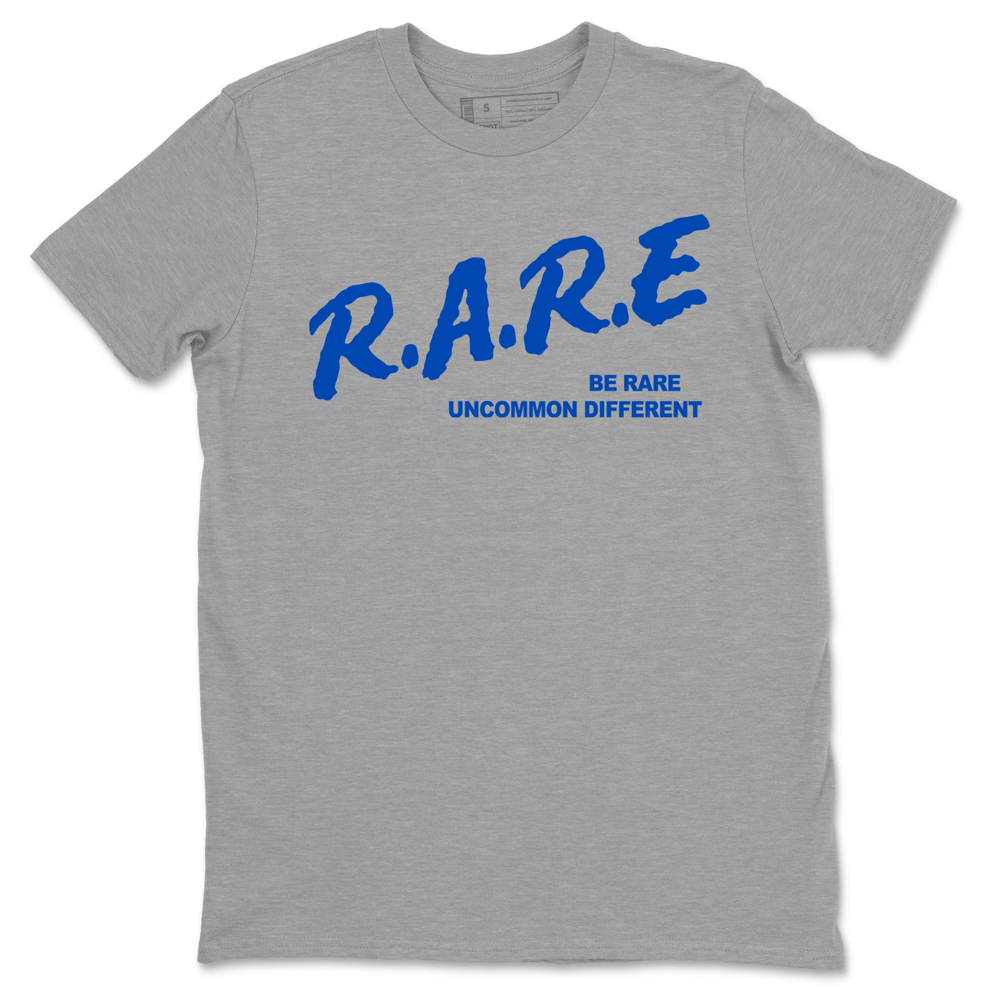 1s Game Royal shirts to match jordans Be Rare Uncommon Different sneaker match tees Air Jordan 1 Game Royal match shoes to clothes Drip Gear Zone unisex cotton Heather Grey 2 shirts