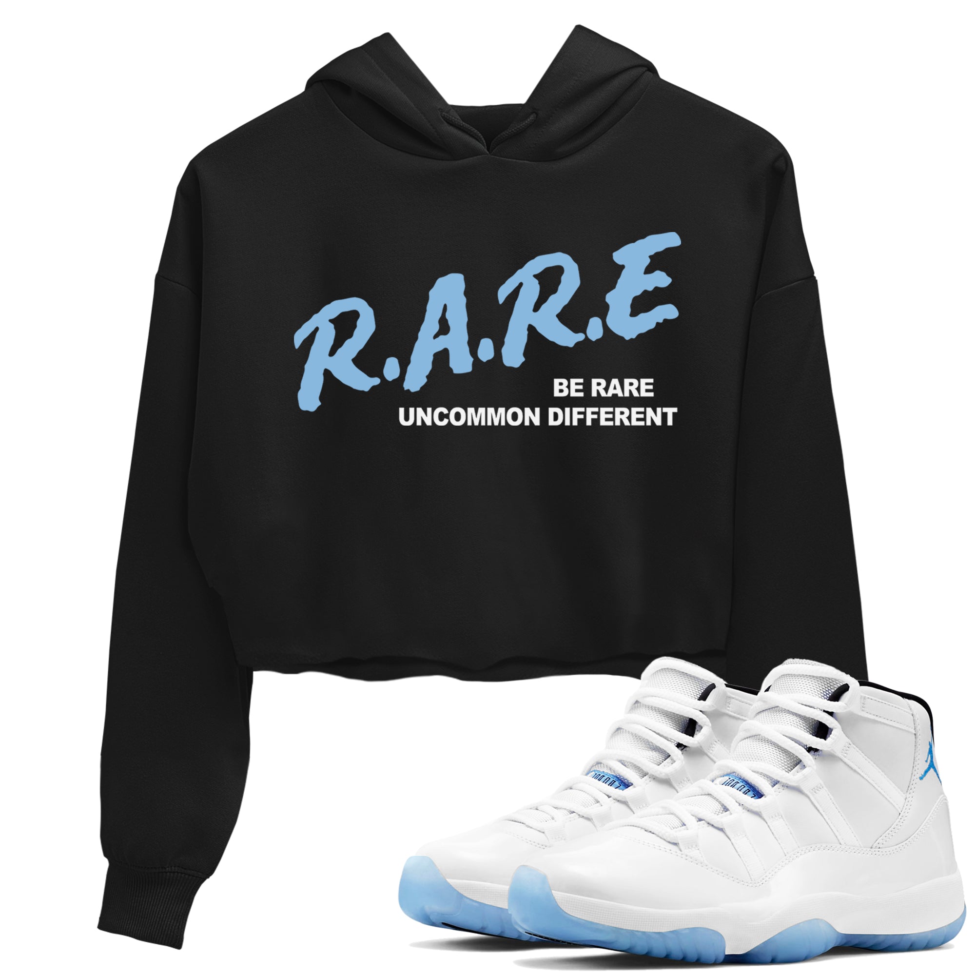 11s Legend Blue shirts to match jordans Be Rare Uncommon Different sneaker match tees Air Jordan 11 Legend Blue match shoes to clothes Drip Gear Zone unisex cotton Black 1 crop tee