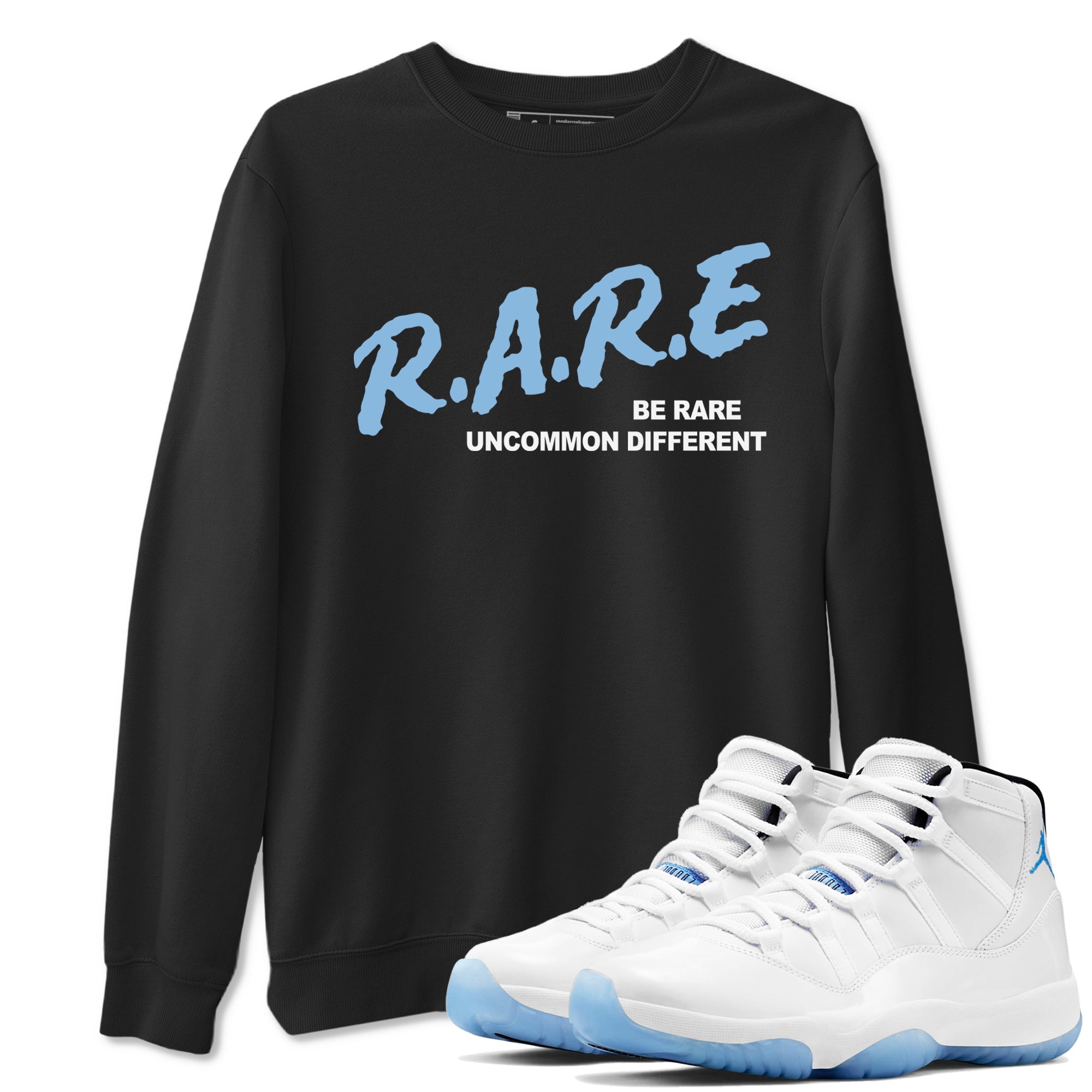 11s Legend Blue shirts to match jordans Be Rare Uncommon Different sneaker match tees Air Jordan 11 Legend Blue match shoes to clothes Drip Gear Zone unisex cotton Black 1 shirts