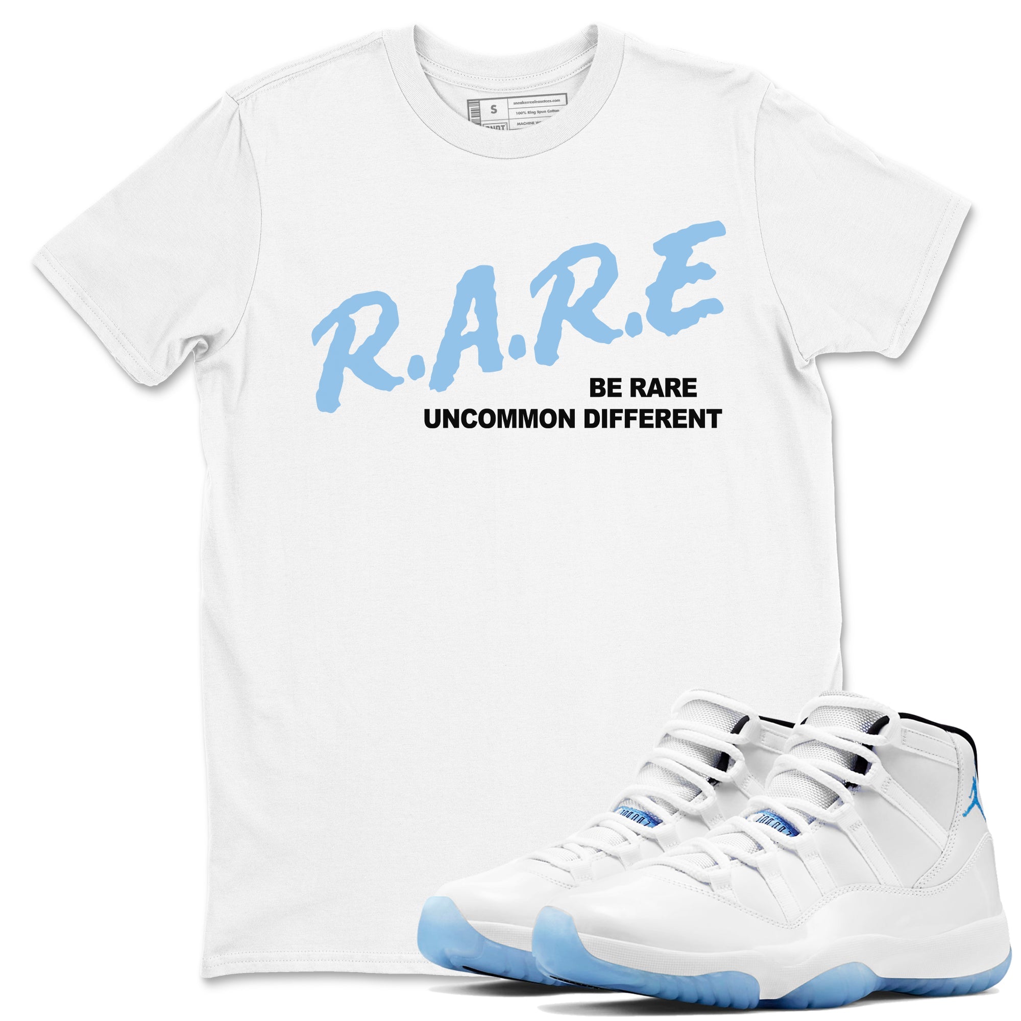 11s Legend Blue shirts to match jordans Be Rare Uncommon Different sneaker match tees Air Jordan 11 Legend Blue match shoes to clothes Drip Gear Zone unisex cotton White 1 shirts