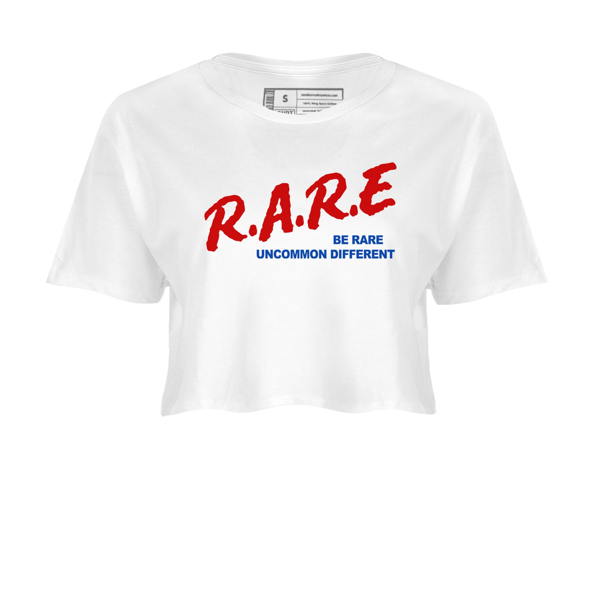 4s Rare Air shirts to match jordans Be Rare Uncommon Different sneaker match tees Air Jordan 4 Rare Air match shoes to clothes Drip Gear Zone unisex cotton White 2 crop tee