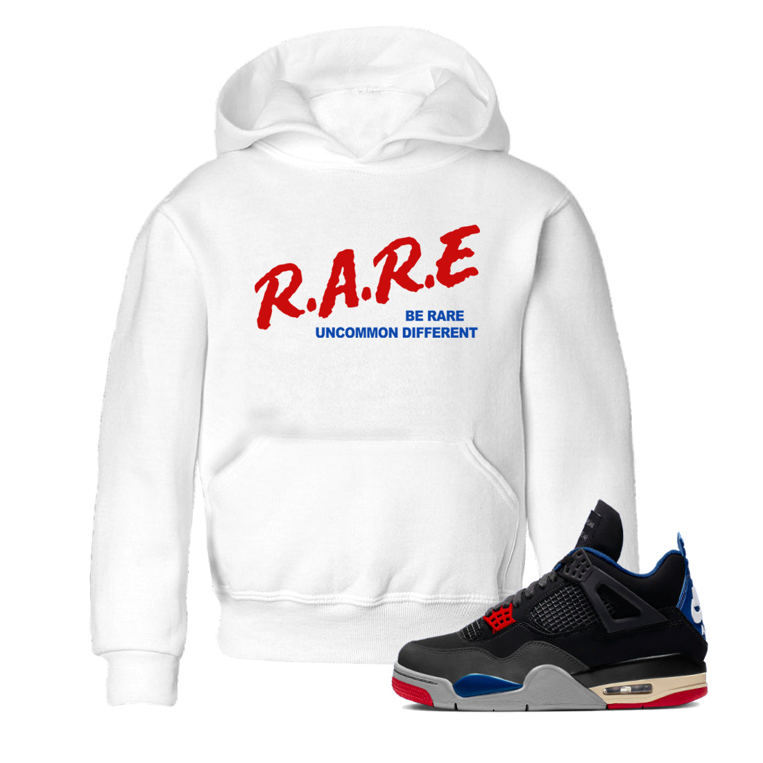 4s Rare Air shirts to match jordans Be Rare Uncommon Different sneaker match tees Air Jordan 4 Rare Air match shoes to clothes Drip Gear Zone Youth Baby White 1 tee