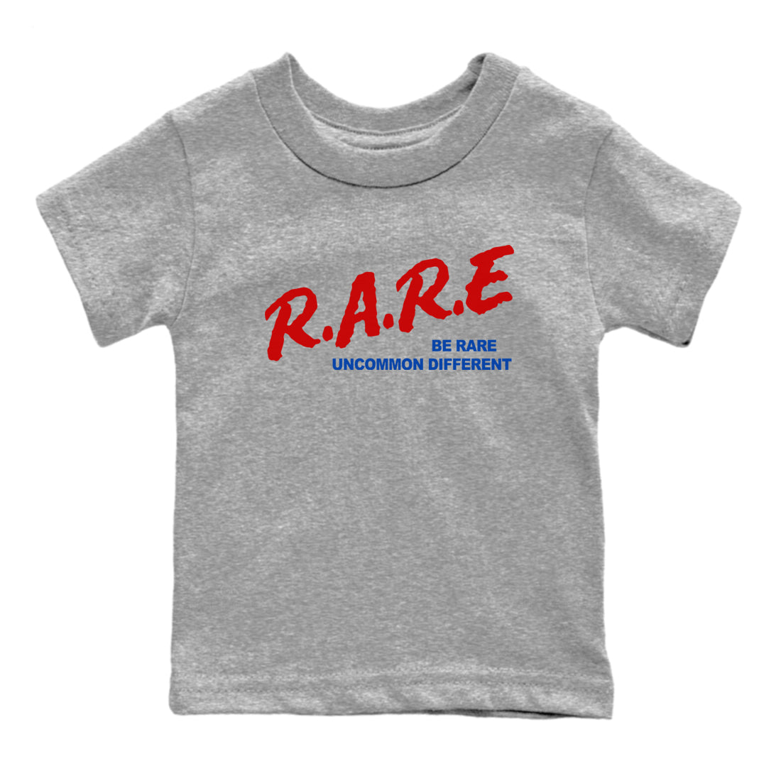 4s Rare Air shirts to match jordans Be Rare Uncommon Different sneaker match tees Air Jordan 4 Rare Air match shoes to clothes Drip Gear Zone Youth Baby Heather Grey 2 tee