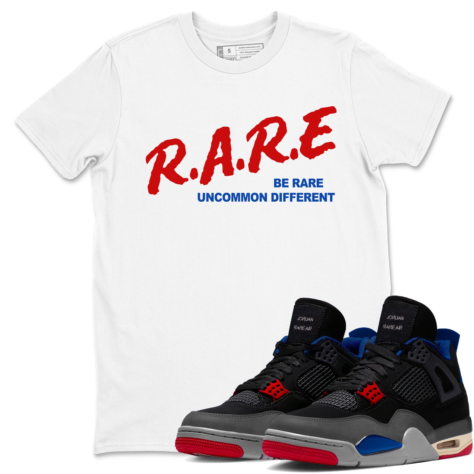 4s Rare Air shirts to match jordans Be Rare Uncommon Different sneaker match tees Air Jordan 4 Rare Air match shoes to clothes Drip Gear Zone unisex cotton White 1 shirts