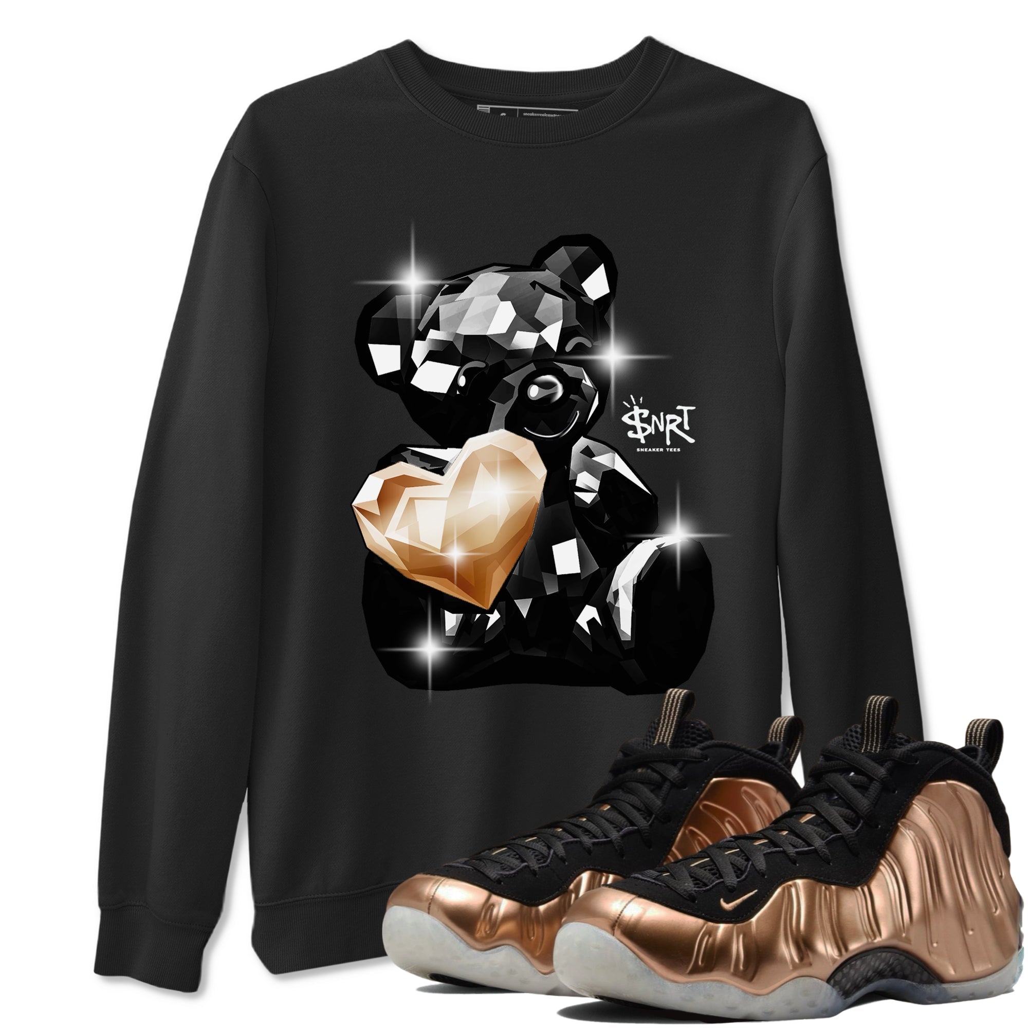 Foams One Metallic Copper shirts to match jordans Bear Germs sneaker match tees Air Foamposite One Metallic Copper match shoes to clothes Drip Gear Zone unisex cotton Black 1 shirts