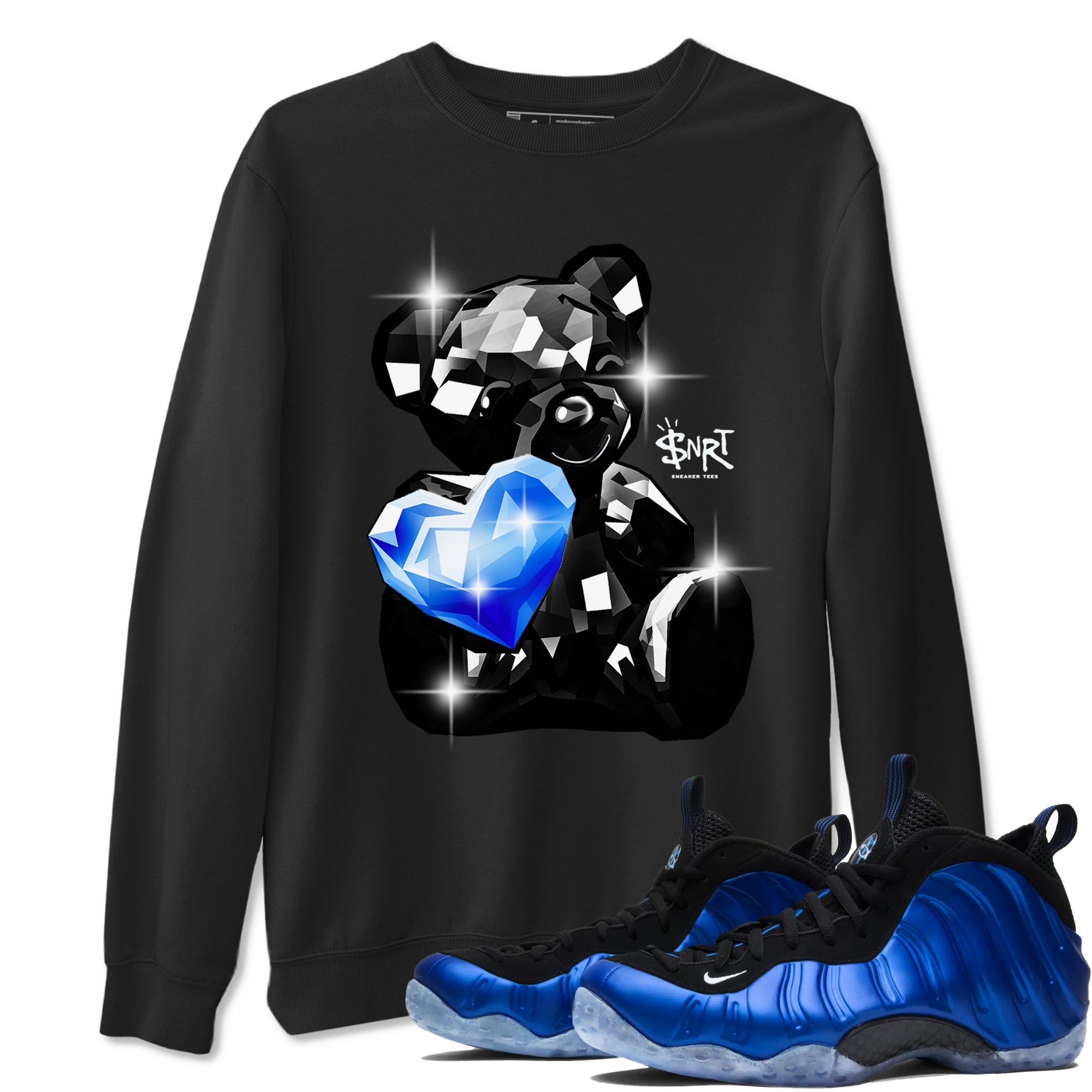 Foams One Royal shirts to match jordans Bear Germs sneaker match tees Air Foamposite One Royal match shoes to clothes Drip Gear Zone unisex cotton Black 1 shirts