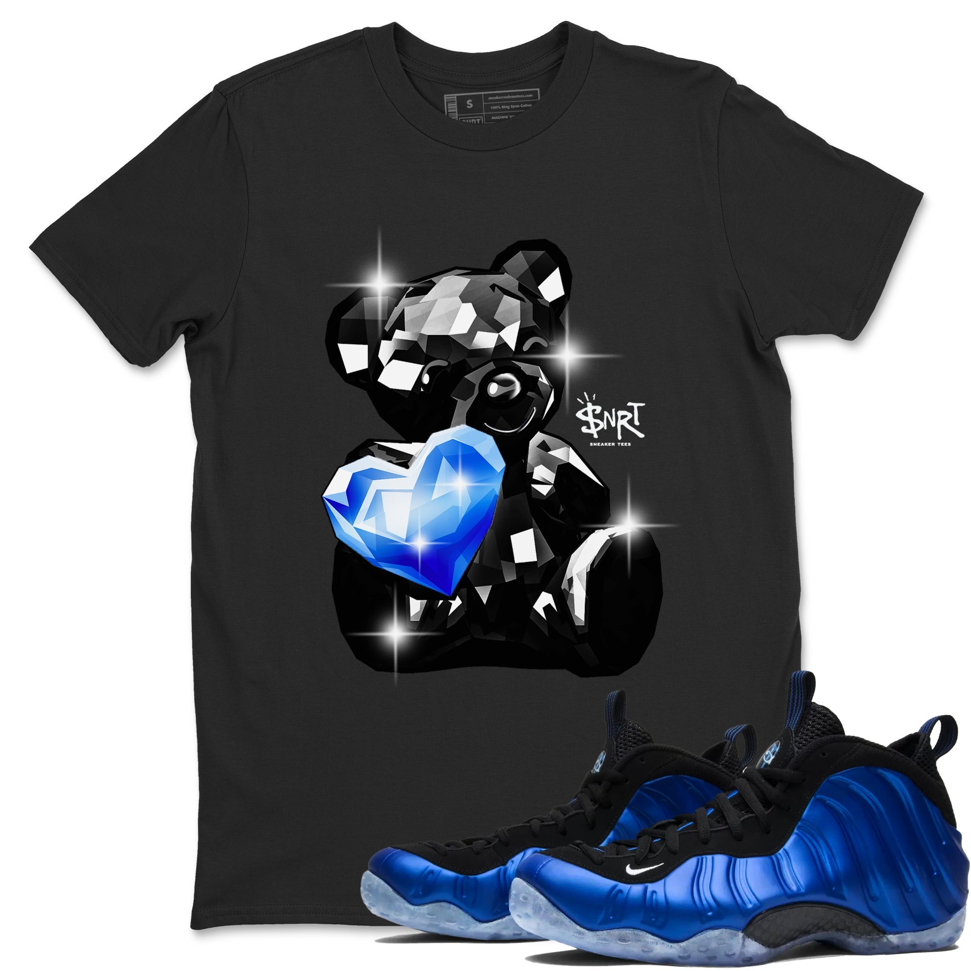 Foams One Royal shirts to match jordans Bear Germs sneaker match tees Air Foamposite One Royal match shoes to clothes Drip Gear Zone unisex cotton Black 1 shirts