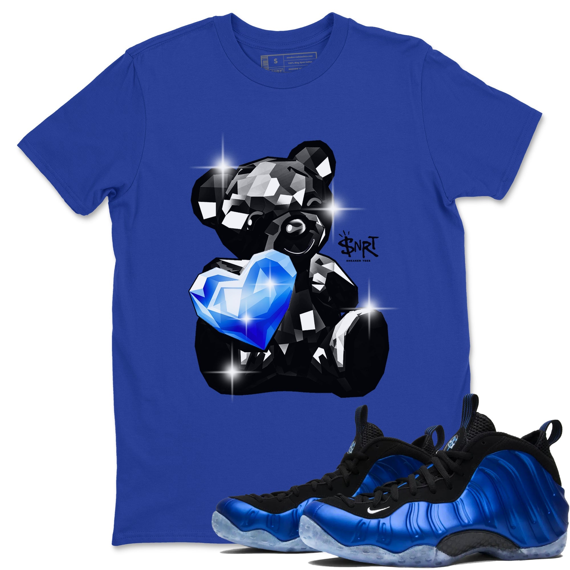 Foams One Royal shirts to match jordans Bear Germs sneaker match tees Air Foamposite One Royal match shoes to clothes Drip Gear Zone unisex cotton Royal Blue 1 shirts