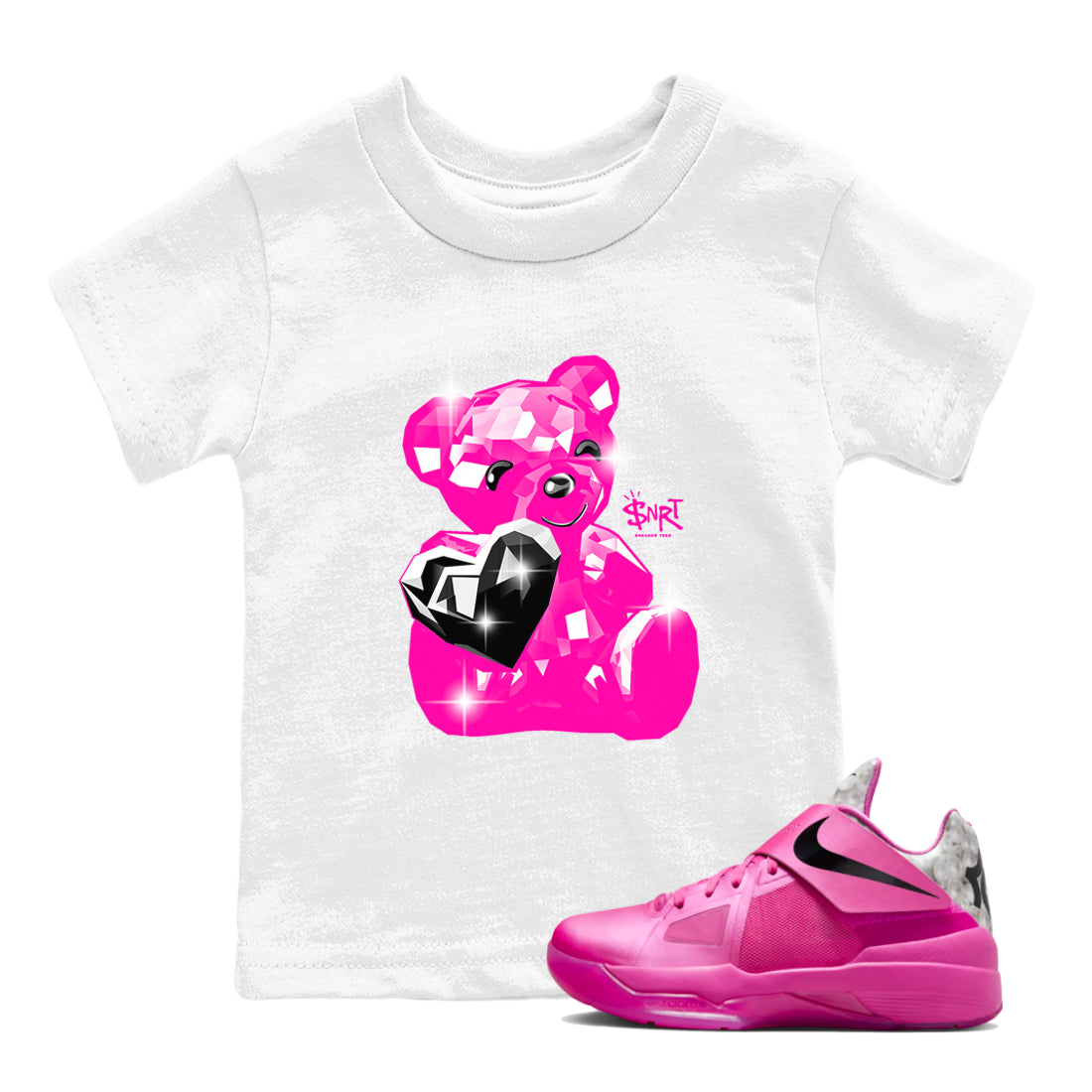 Nike KD 4 Retro Aunt Pearl shirts to match jordans Bear Germs sneaker match tees Nike KD 4 Aunt Pearl match shoes to clothes Drip Gear Zone Youth Baby White 1 tee