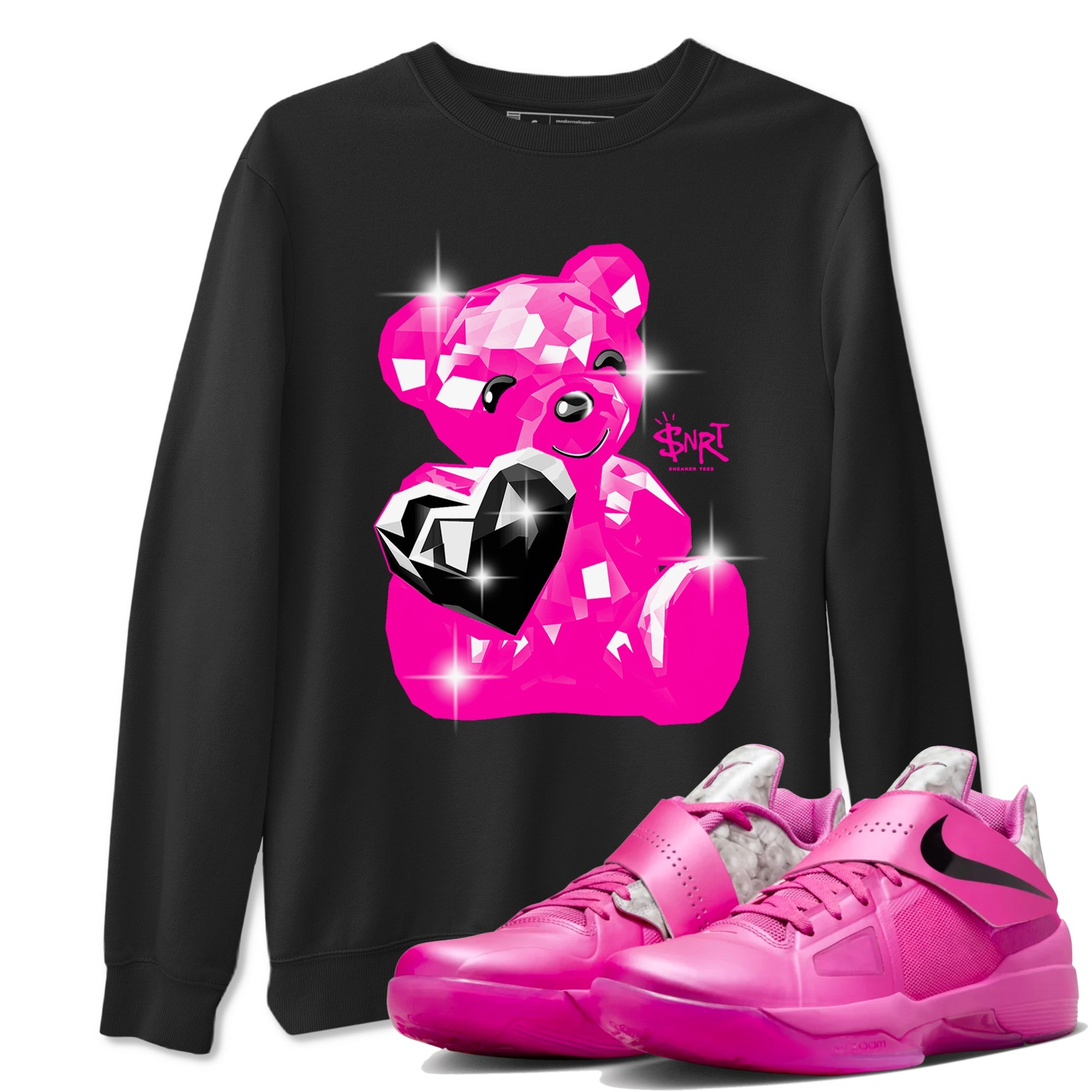 Nike KD 4 Retro Aunt Pearl shirts to match jordans Bear Germs sneaker match tees Nike KD 4 Aunt Pearl match shoes to clothes Drip Gear Zone unisex cotton Black 1 shirts