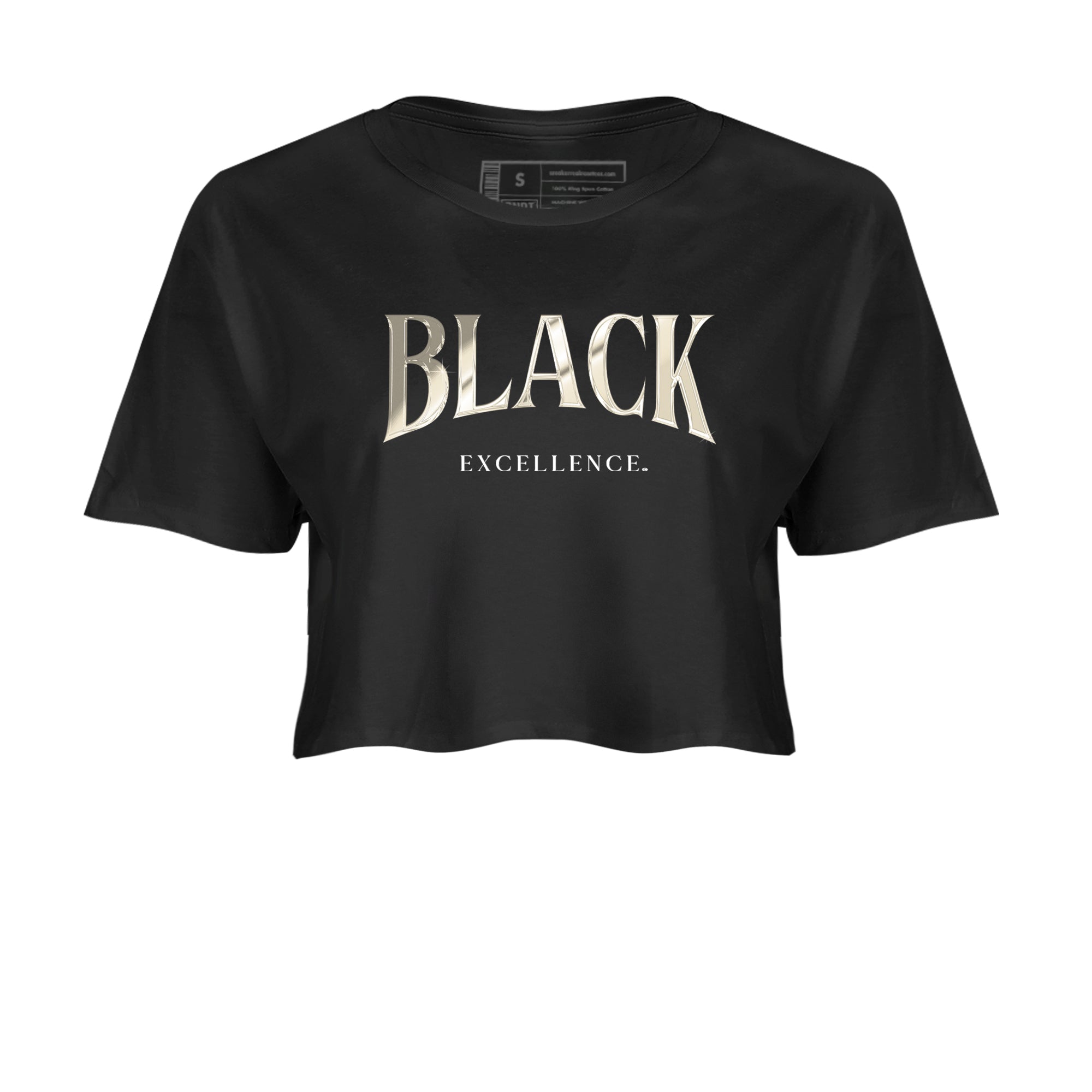 Sneaker Threads  Sneaker Tees To Match Air Foamposite One Pearl  Black Excellence Crop Tee Black 2. Perfect for Jordan releases 2025 colorways.