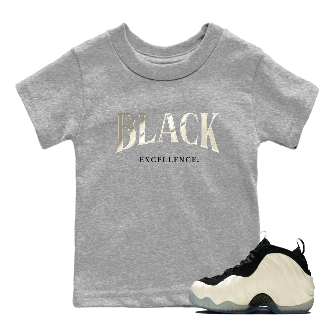 Sneaker Threads  Sneaker Tees To Match Air Foamposite One Pearl  Black Excellence Youth Graphic Tee Heather Grey 1. Perfect for Jordan releases 2025 colorways.