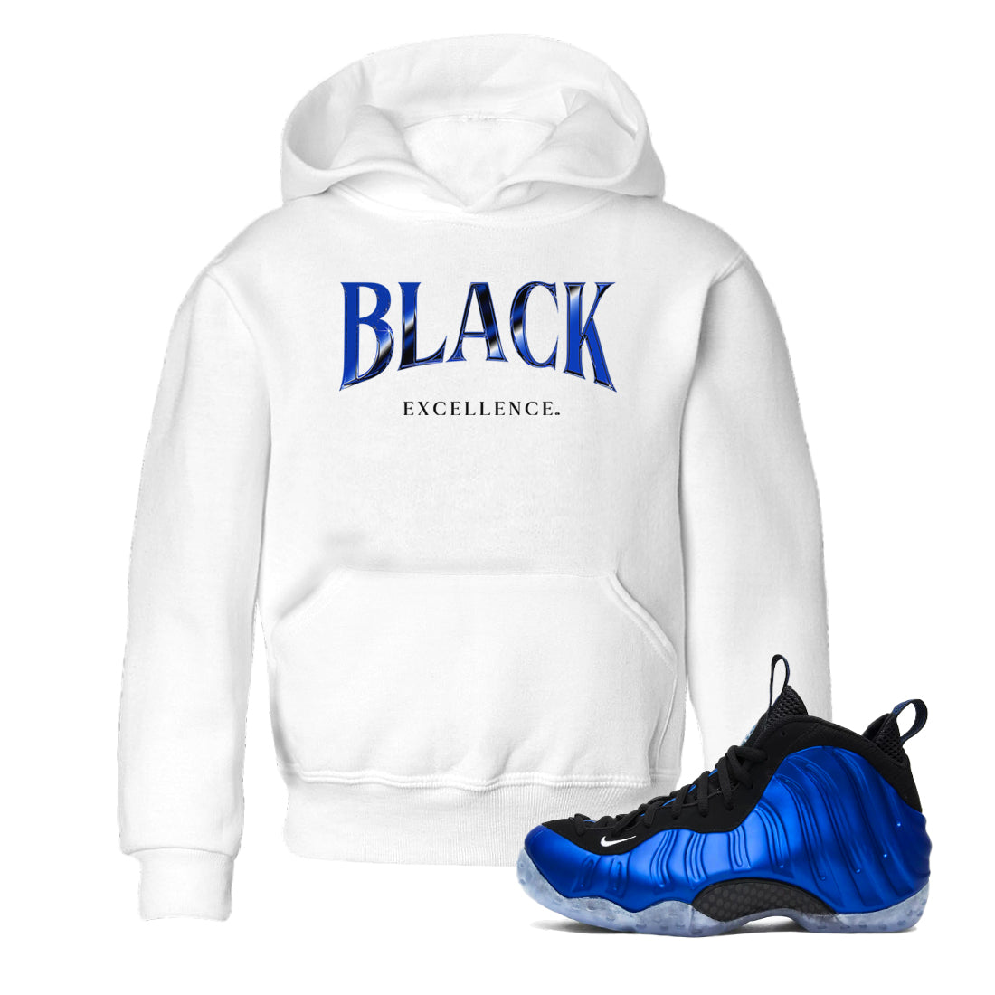 Foams One Royal shirts to match jordans Black Excellence sneaker match tees Air Foamposite One Royal match shoes to clothes Drip Gear Zone Youth Baby White 1 tee