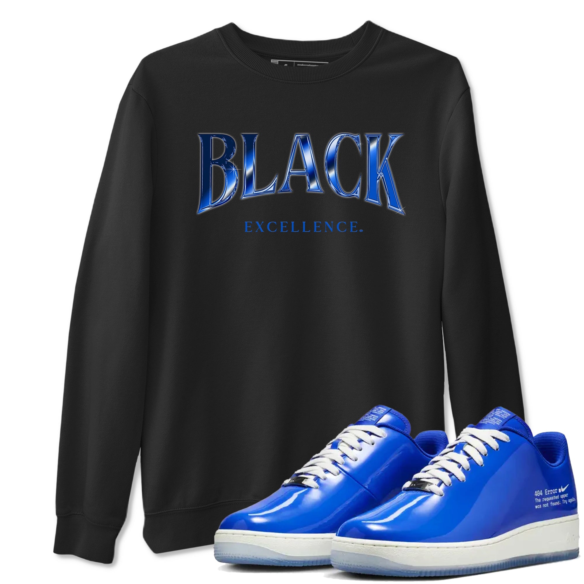Air Force 1 404 Error shirt to match jordans Black Excellence sneaker tees Air Force 1 404 Error Drip Gear Zone unisex cotton Black 1 crew neck shirt