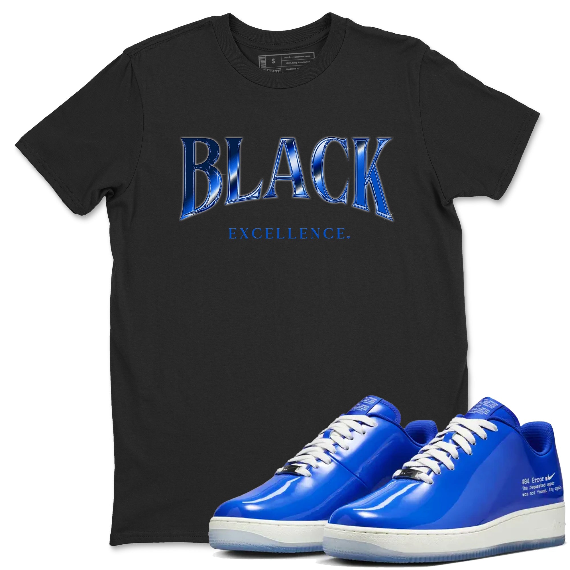 Air Force 1 404 Error shirt to match jordans Black Excellence sneaker tees Air Force 1 404 Error Drip Gear Zone unisex cotton Black 1 crew neck shirt