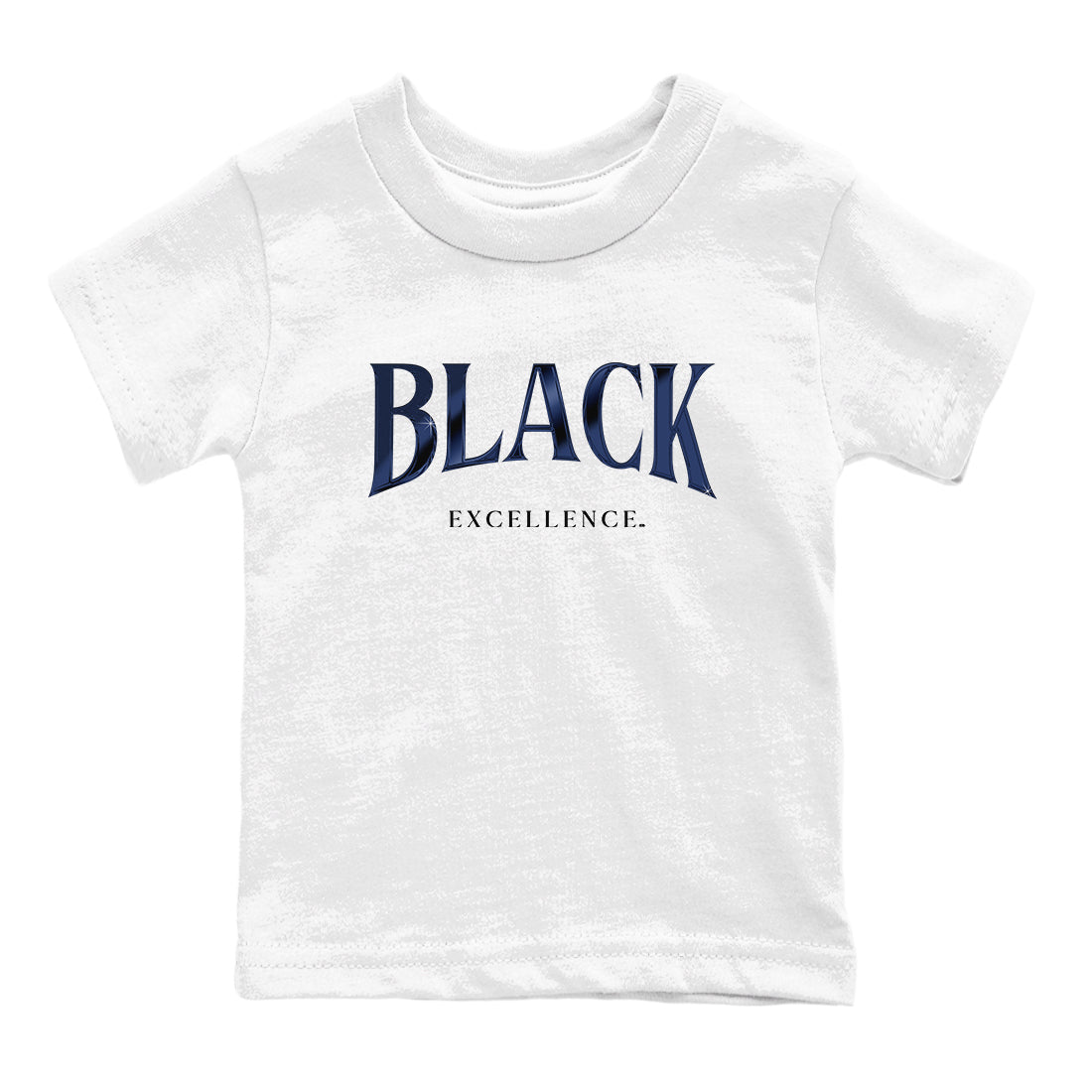 1s Midnight Navy shirts to match jordans Black Excellence sneaker match tees Air Jordan 1 Midnight Navy match shoes to clothes Drip Gear Zone Youth Baby White 2 tee