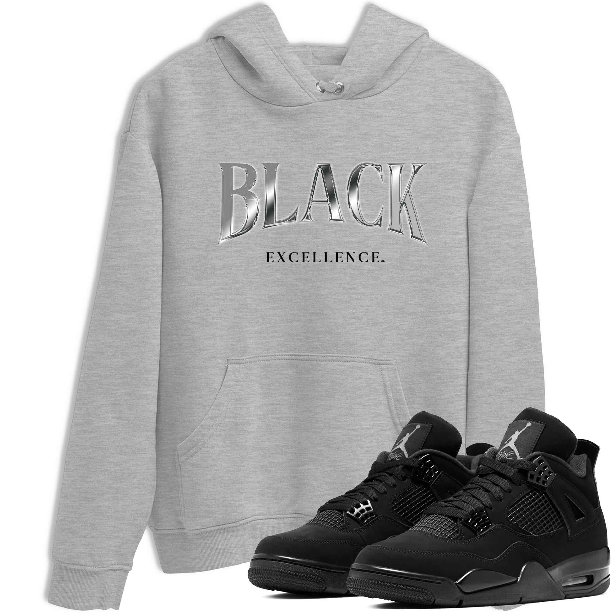 Sneaker Threads  Sneaker Tees To Match Air Jordan 4 Black Cat  Black Excellence Graphic Tee Heather Grey 1. Perfect for Jordan releases 2025 colorways.