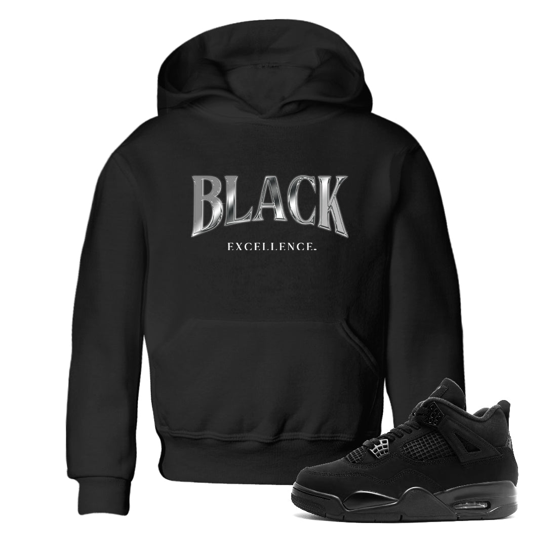 Sneaker Threads  Sneaker Tees To Match Air Jordan 4 Black Cat  Black Excellence Youth Graphic Tee Black 1. Perfect for Jordan releases 2025 colorways.