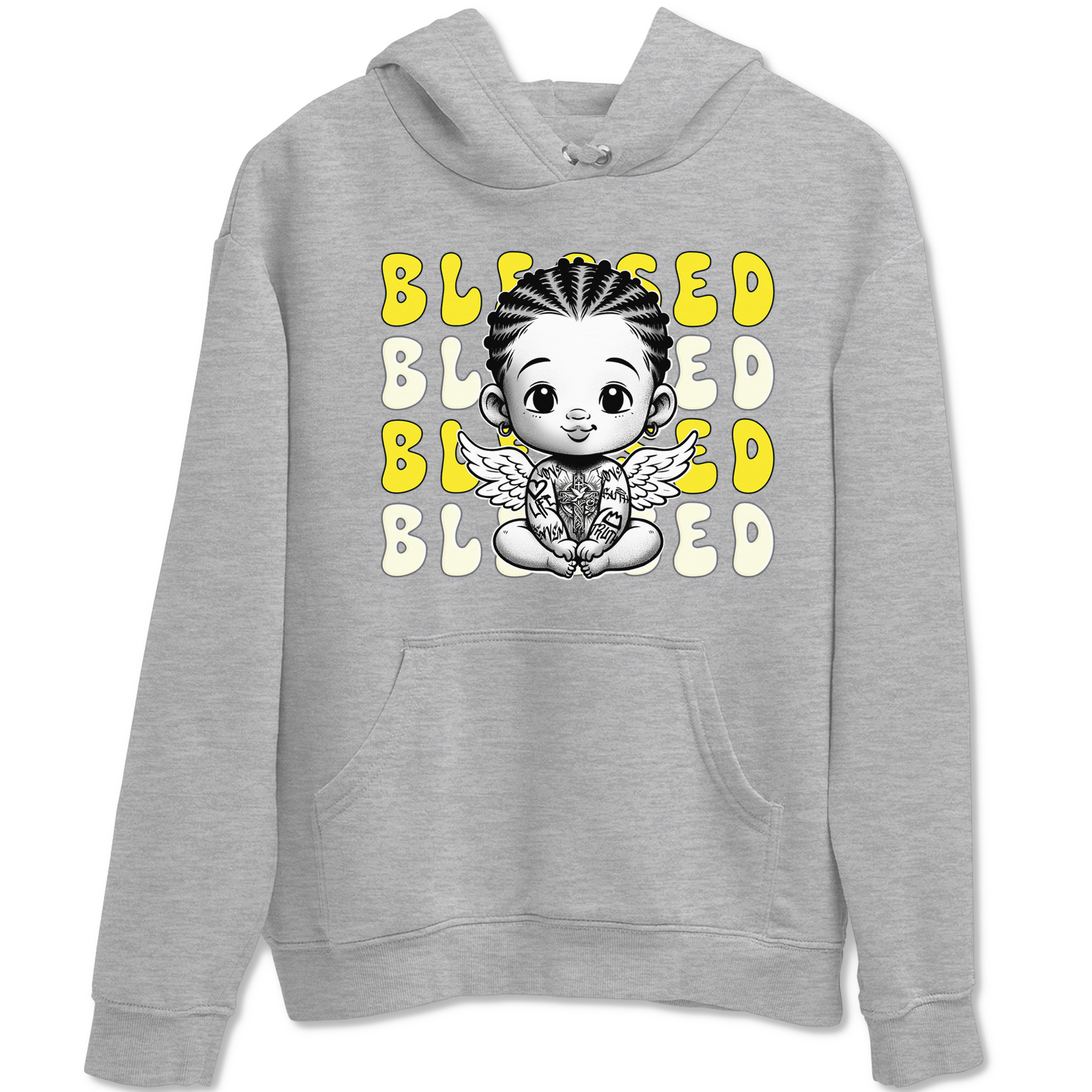 Air Jordan 4 Vivid Sulfur shirt to match jordans Blessed sneaker tees 4s Vivid Sulfur Drip Gear Zone unisex cotton Heather Grey 2 crew neck shirt