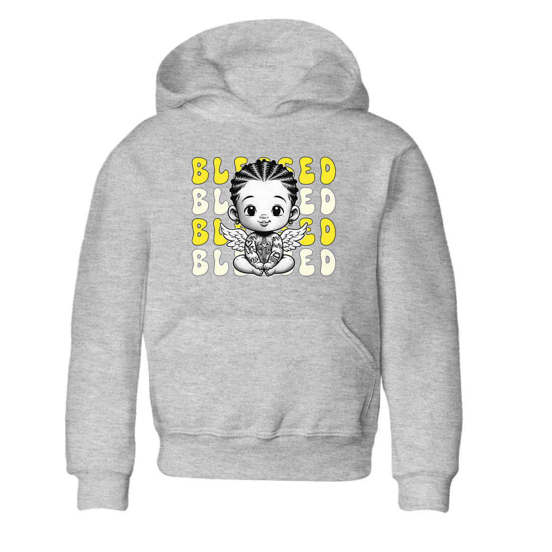 Air Jordan 4 Vivid Sulfur shirt to match jordans Blessed sneaker tees 4s Vivid Sulfur Drip Gear Zone baby toddler Heather Grey 2 cotton Shirt