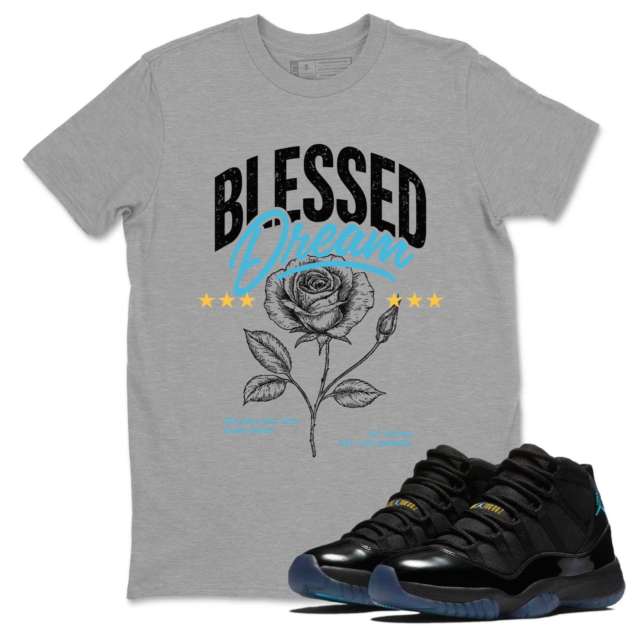 Sneaker Threads  Sneaker Tees To Match Air Jordan 11 Retro Gamma  Blessed Dream Graphic Tee Heather Grey 1. Perfect for Jordan releases 2025 colorways.