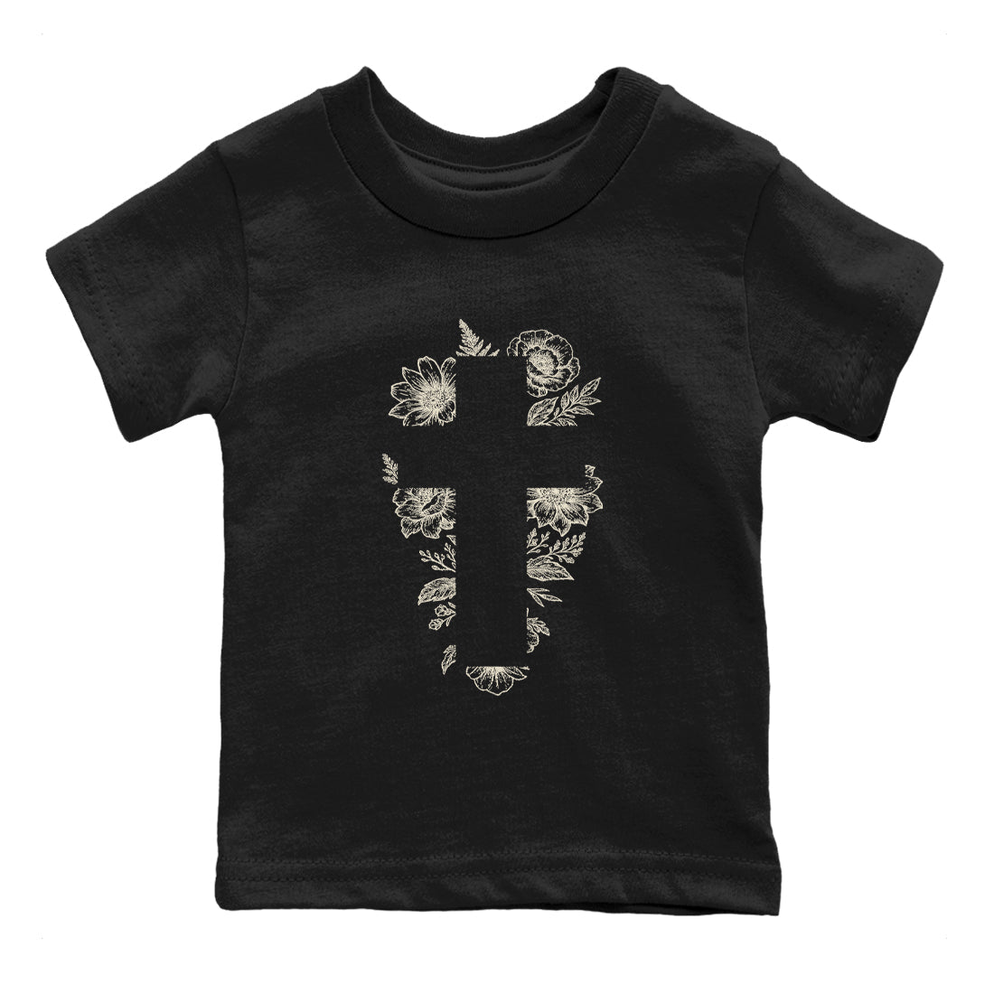 Sneaker Threads  Sneaker Tees To Match Air Foamposite One Pearl  Blessed Flowers Youth Graphic Tee Black 2. Perfect for Jordan releases 2025 colorways.