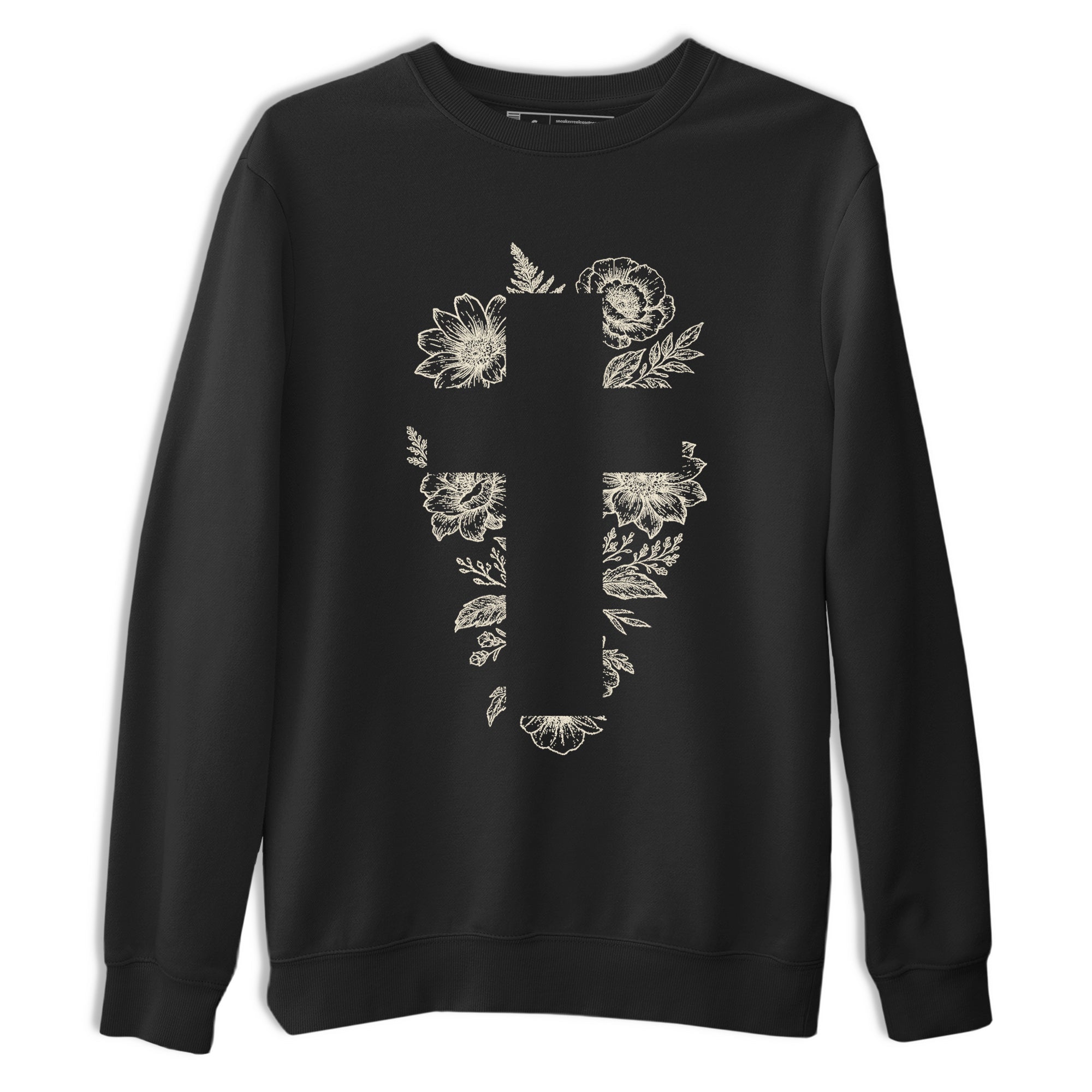 Sneaker Threads  Sneaker Tees To Match Air Foamposite One Pearl  Blessed Flowers Graphic Tee Black 2. Perfect for Jordan releases 2025 colorways.