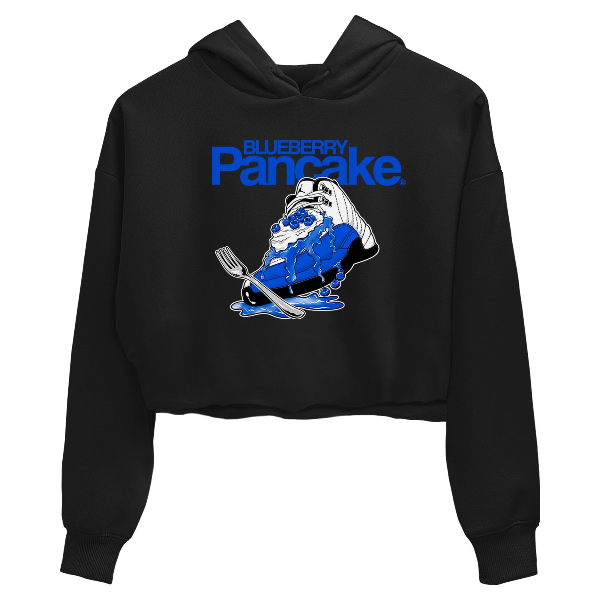 12s Blueberry shirts to match jordans Blueberry Pancake sneaker match tees Air Jordan 12 Blueberry Drip Gear Zone streetwear brand Black 2 crop tee