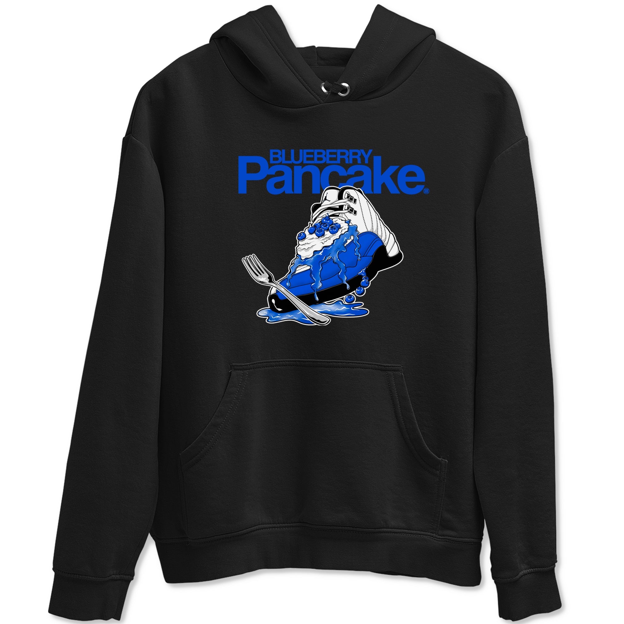 12s Blueberry shirts to match jordans Blueberry Pancake sneaker match tees Air Jordan 12 Blueberry Drip Gear Zone streetwear brand Black 2 unisex cotton tee