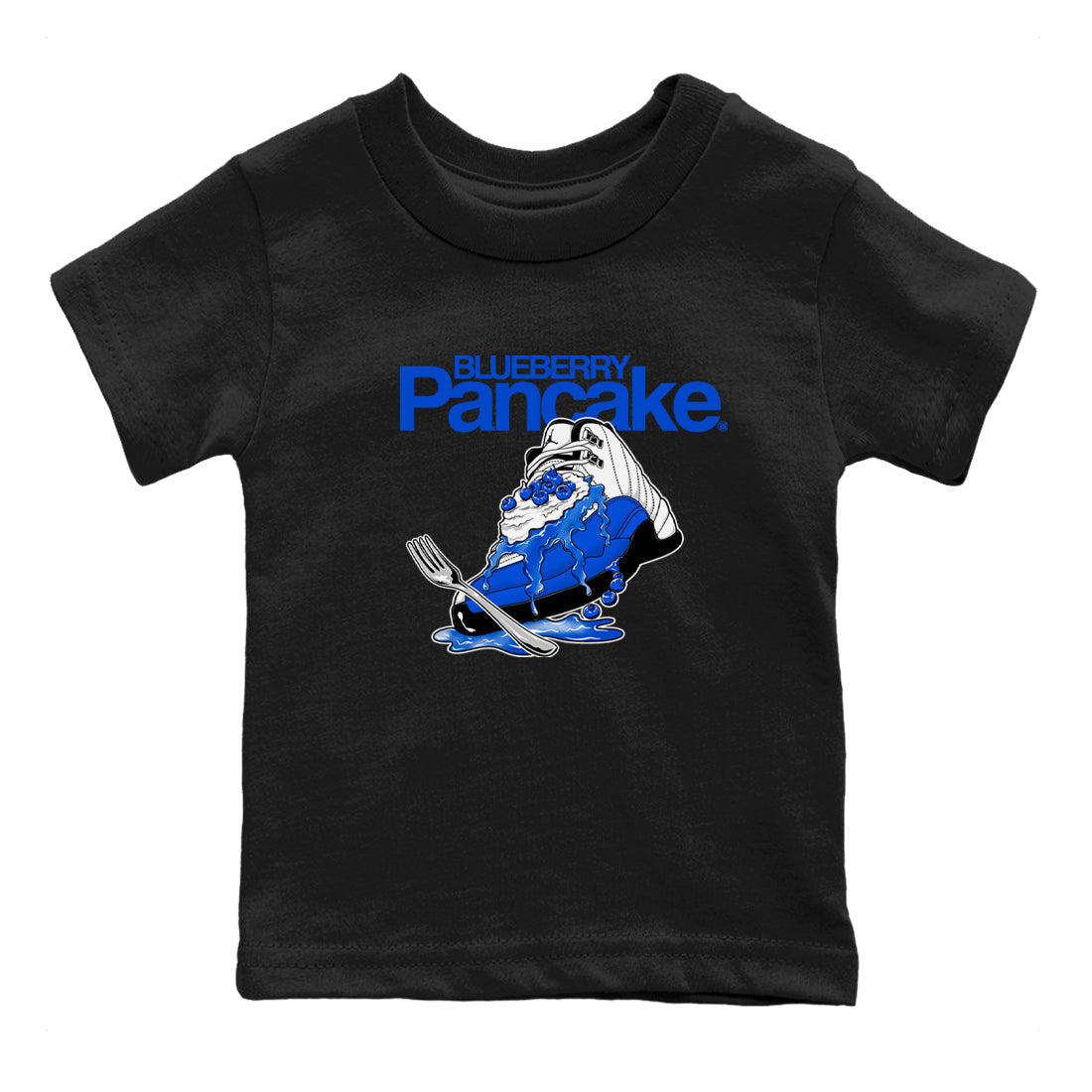 12s Blueberry shirts to match jordans Blueberry Pancake sneaker match tees Air Jordan 12 Blueberry Drip Gear Zone streetwear brand Baby and Youth Black 2 cotton tee