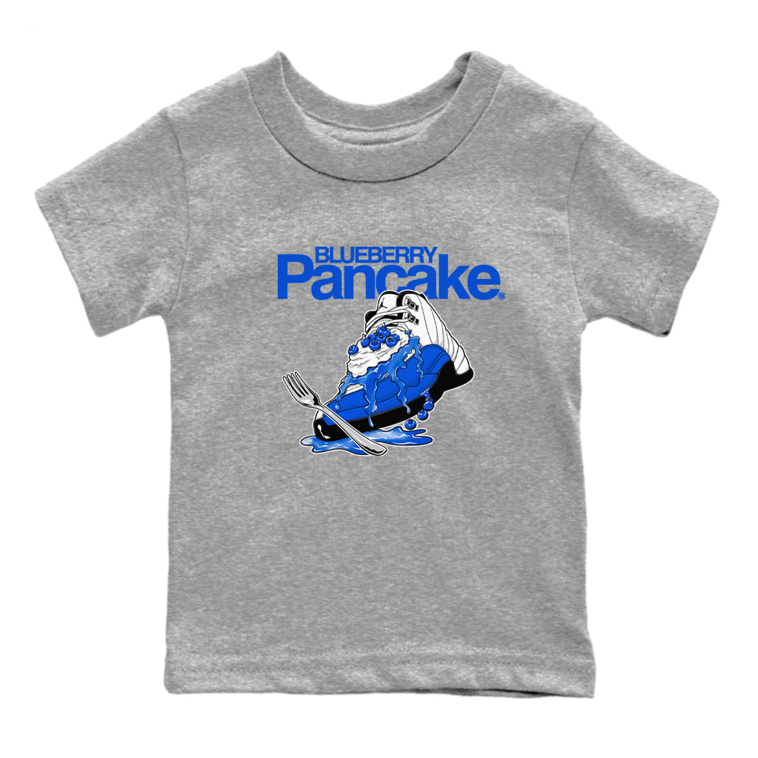 12s Blueberry shirts to match jordans Blueberry Pancake sneaker match tees Air Jordan 12 Blueberry Drip Gear Zone streetwear brand Baby and Youth Heather Grey 2 cotton tee