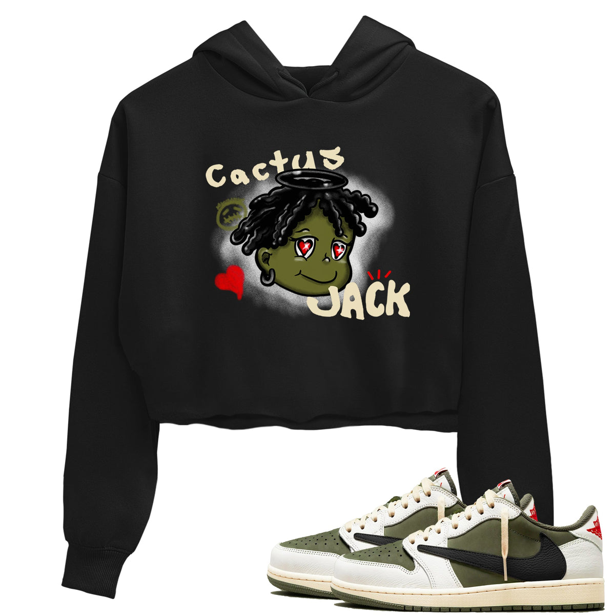 Jordan 1 Olive t shirts to match sneakers Born Blessed sneaker match tees Air Jordan 1 Low x Travis Scott Reverse Olive tee Drip Gear Zone unisex cotton Black 1 crop tee