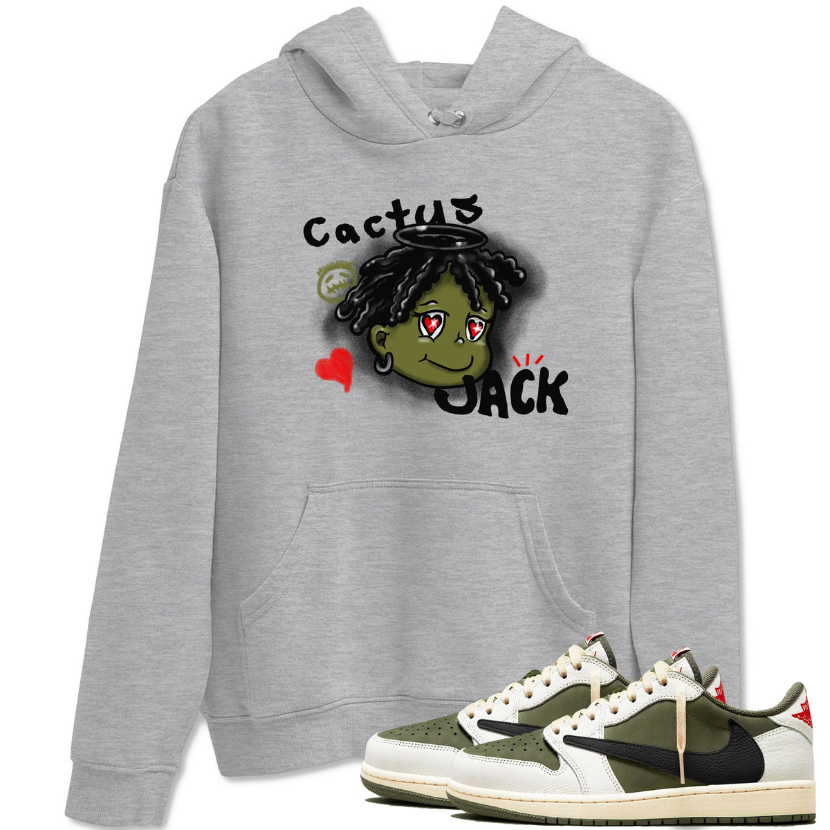 Jordan 1 Olive t shirts to match sneakers Born Blessed sneaker match tees Air Jordan 1 Low x Travis Scott Reverse Olive tee Drip Gear Zone unisex cotton Heather Grey 1 shirts