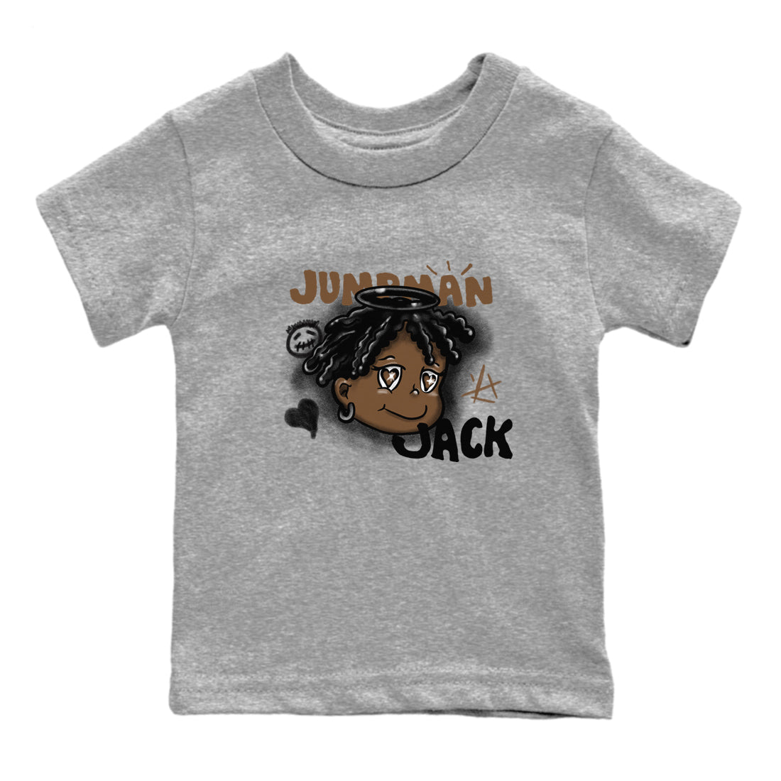 Jordan Jumpman Jack Travis Scott Dark Mocha shirts to match jordans Born Blessed sneaker match tees Jordan Jumpman Jack Travis Scott Dark Mocha match shoes to clothes Drip Gear Zone Youth Baby Heather Grey 2 tee