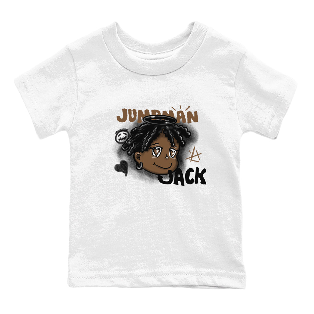 Jordan Jumpman Jack Travis Scott Dark Mocha shirts to match jordans Born Blessed sneaker match tees Jordan Jumpman Jack Travis Scott Dark Mocha match shoes to clothes Drip Gear Zone Youth Baby White 2 tee