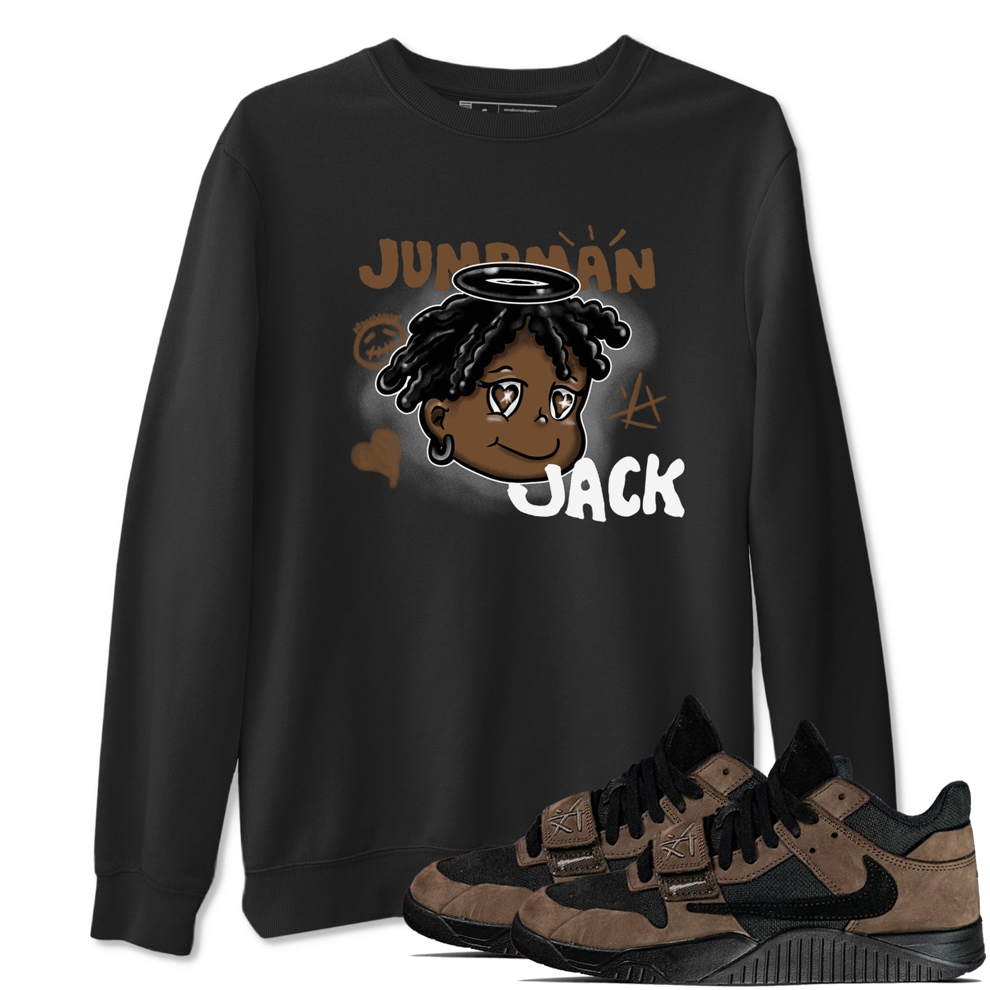Jordan Jumpman Jack Travis Scott Dark Mocha shirts to match jordans Born Blessed sneaker match tees Jordan Jumpman Jack Travis Scott Dark Mocha match shoes to clothes Drip Gear Zone unisex cotton Black 1 shirts