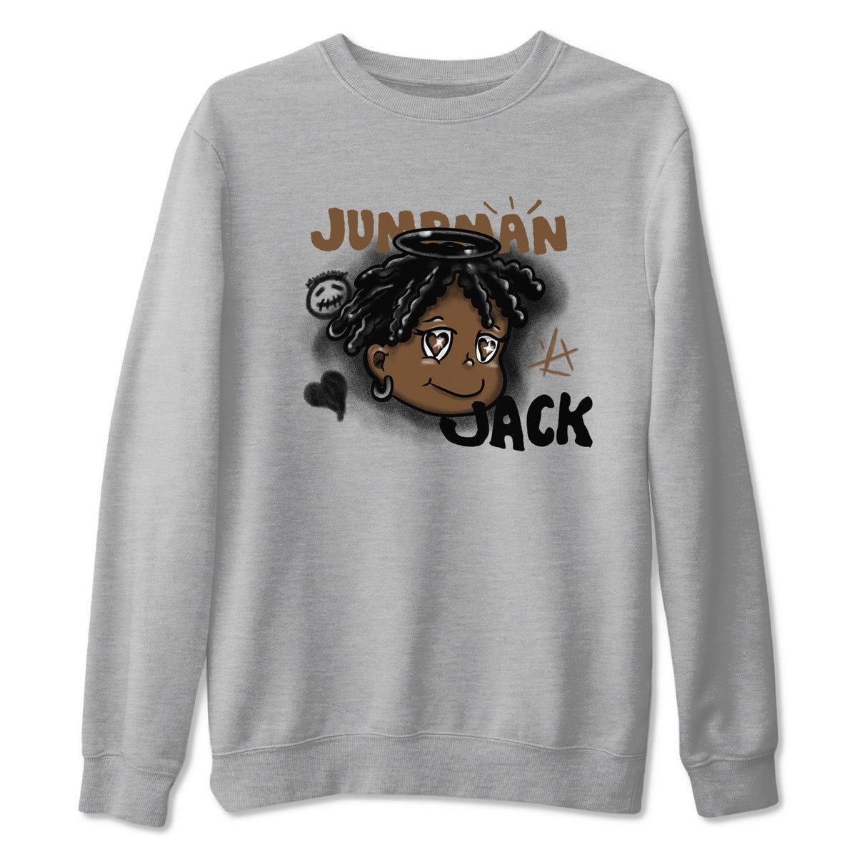 Jordan Jumpman Jack Travis Scott Dark Mocha shirts to match jordans Born Blessed sneaker match tees Jordan Jumpman Jack Travis Scott Dark Mocha match shoes to clothes Drip Gear Zone unisex cotton Heather Grey 2 shirts