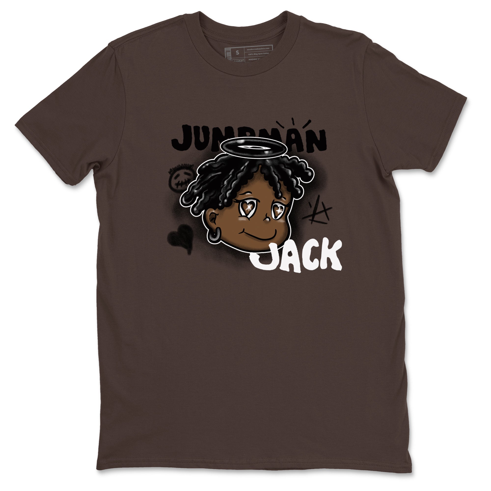 Jordan Jumpman Jack Travis Scott Dark Mocha shirts to match jordans Born Blessed sneaker match tees Jordan Jumpman Jack Travis Scott Dark Mocha match shoes to clothes Drip Gear Zone unisex cotton Dark Chocolate 2 shirts