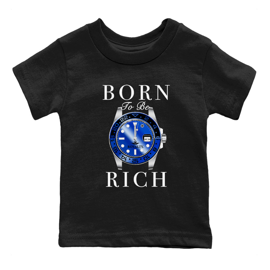 Foams One Royal shirts to match jordans Born To Be Rich sneaker match tees Air Foamposite One Royal match shoes to clothes Drip Gear Zone Youth Baby Black 2 tee